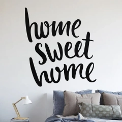 Home sweet home - naklejka na ścianę , kolor naklejki - czarna, wymiary naklejki - 100cm x 100cm
