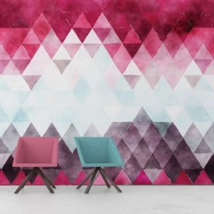 Pink triangle power - tapeta na ścianę , rodzaj - tapeta flizelinowa