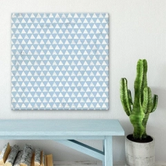 Modny obraz na płótnie - blue triangle , wymiary - 30cm x 30cm