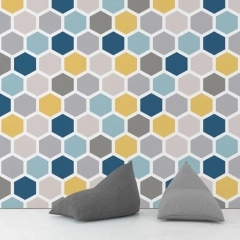 Tapeta na ścianę - modern hexagon , rodzaj - próbka tapety 50x50cm