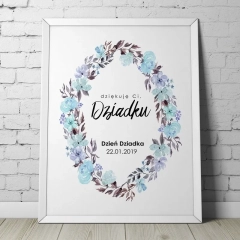 Dziękuję ci, dziadku - plakat w ramie , wymiary - 40cm x 50cm, ramka - czarna 