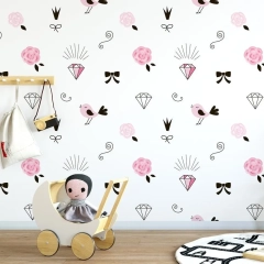 Tapeta dziecięca - diamond girl , rodzaj - tapeta flizelinowa