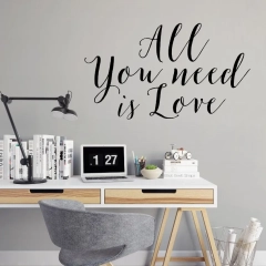 Naklejka na ścianę - all you need is love , wymiary naklejki - szer. 75cm x wys. 60cm
