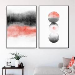 Zestaw dwóch plakatów - living coral design , wymiary - 40cm x 50cm (2 sztuki), kolor ramki - czarny