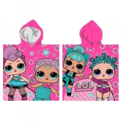 Ponczo Ręcznik z kapturem Laleczka LOL Surprise 55x110cm