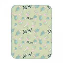 Pled Koc Kocyk pluszowy ZASKA Kaktusy 160cm x120cm