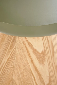 Stolik kawowy okrągły zielony / naturalny mat 40 cm Gina