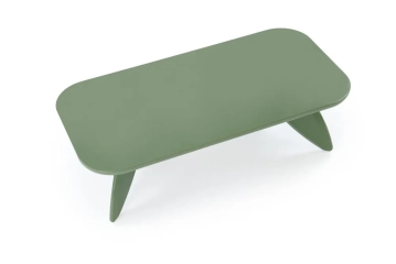 Stolik kawowy prostokątny zielony połysk 120 x 60 cm Soraya