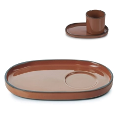 CARACTERE Spodek owalny Cynamon / REVOL