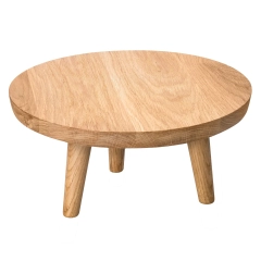 SIMPLE Podstawa dębowa okrągła niska, śr. 28 cm / VERLO