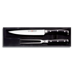 CLASSIC IKON Zestaw Nóż do mięsa 20 cm i widelec do mięsa 16 cm / WÜSTHOF