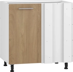 Szafka szafka dolna narożna biała / dąb miodowy mat 80 cm Vento