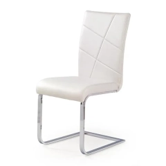 Krzesło na płozie ekoskóra białe K108