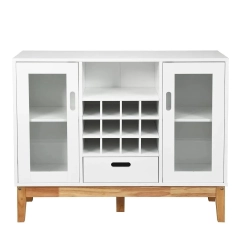 Drewniana szafka z półką na wino