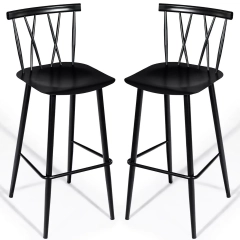 Metalowe krzesła barowe 48 x 40 x 105 cm zestaw 2 sztuk