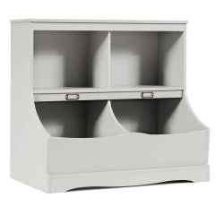 Dziecięca szafka z dwoma przegrodami szara