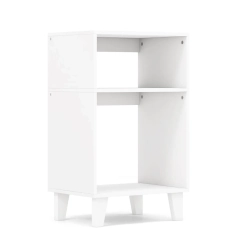 Uniwersalna 3-poziomowa szafka nocna biała