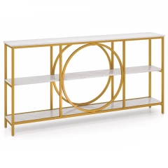 Konsola mid-century 3 poziomowa biała