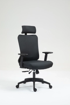 FOTEL ERGONOMICZNY ERGOBIT Z ZAGŁÓWKIEM, TKANINA CZARNA