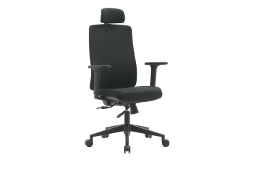 FOTEL ERGONOMICZNY POPSTAR LUX HR, TKANINA CZARNA