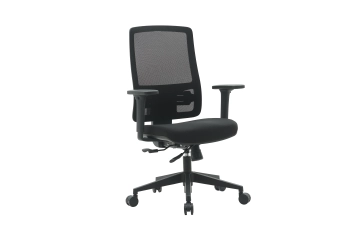 FOTEL ERGONOMICZNY POPSTAR MESH LUX, CZARNY
