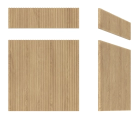 Front ryflowany F 504-F - Dąb surowy