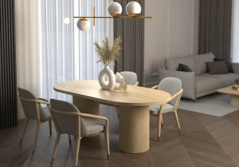 Stół drewniany "NEW YORK" - 180x90cm+2x40cm