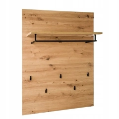 Ścienny wieszak na ubrania z półką