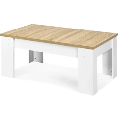 Stolik kawowy z podnoszonym wysuwanym blatem