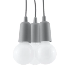 Lampa wisząca DIEGO 3 szara