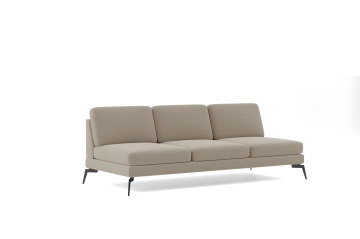 Sofa SPIDER 3 os. bez podłokietników : Kolor obicia - Tkanina zmywalna Mystic 03 180-270 cm rozkładana na wymiar beżowa nowoczesna skandynawski loft industrial