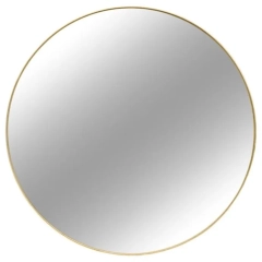 Lustro wiszące okrągłe 80 cm w złotej ramie