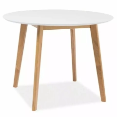 Stół okrągły MOSSO II 100 cm biały