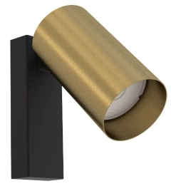 Lampa ścienna kinkiet MONO I złoty czarny
