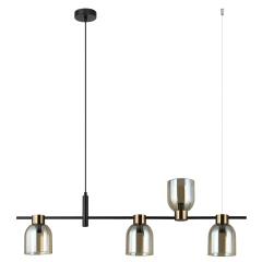 Lampa sufitowa, wisząca SERVIO 4 bursztyn