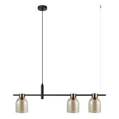 Lampa sufitowa, wisząca SERVIO 3 bursztynowa