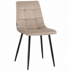 Krzesło tapicerowane BRUNO velvet beżowe G-104
