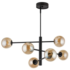 Lampa sufitowa wisząca ORO VI bursztynowa