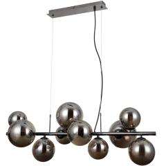 Lampa sufitowa, wisząca CANELLO 10 czarny chrom