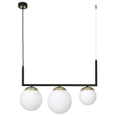 Lampa wisząca SPARTA 3 czarna, złota