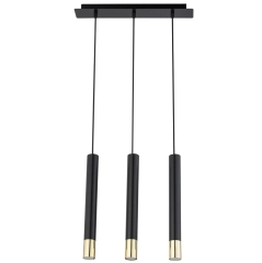 Lampa sufitowa wisząca SOPEL GRAND III czarna, złota