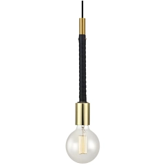 Lampa sufitowa wisząca SADDLE 1 czarna złota