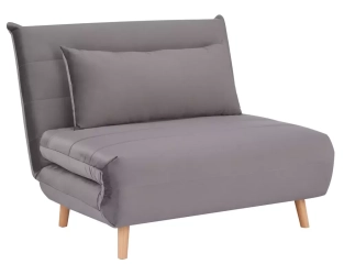Fotel rozkładany SPIKE velvet szary