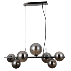 Lampa sufitowa, wisząca CANELLO 7 czarny chrom