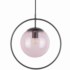 Lampa wisząca ROUND FRAMED różowa