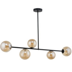 Lampa sufitowa, wisząca ROMA V bursztynowa
