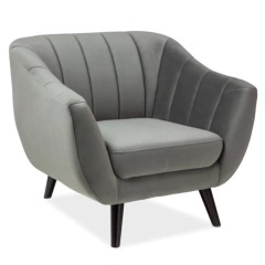 Fotel wypoczynkowy ELITE 1 velvet szary