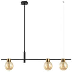 Lampa wisząca BLETTER 3 bursztynowa