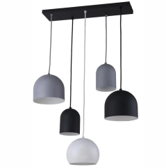 Lampa sufitowa wisząca TEMPRE 5 czarna