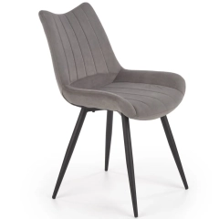 Krzesło tapicerowane K388 velvet szare